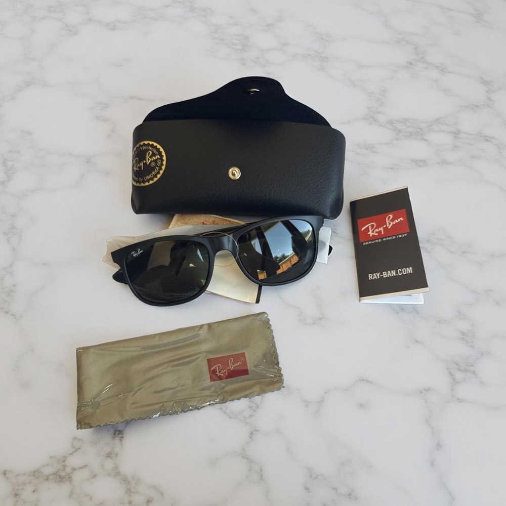 New Ray-Ban Andy Classic Black Sunglasses with Case